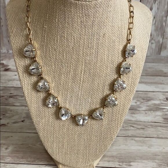 EUC Stella & Dot Sommervell Crystal Necklace Gold Vintage - Picture 8 of 8